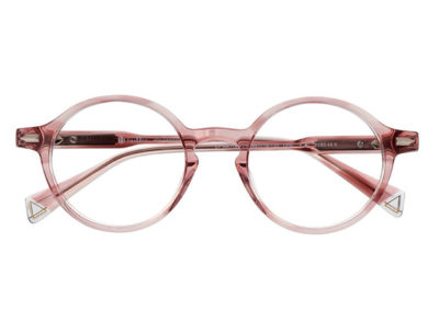 Lunettes Eleven Paris, monture rose translucide