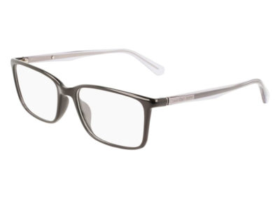 Lunettes Calvin Klein, monture grise et transparente