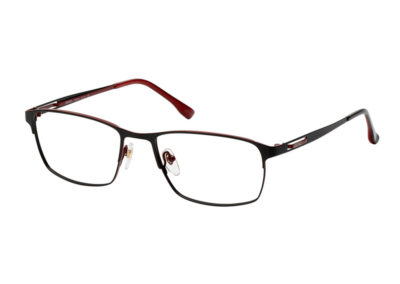 Lunettes Seiko, monture noire et rouge