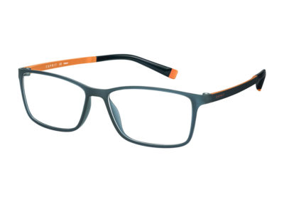 Lunettes Esprit, monture grise, noire et orange