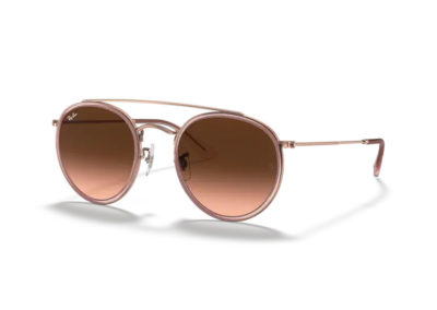 Lunettes de soleil ray Ban, monture métallique rosée