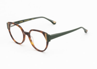 Lunettes Woodys, modèle Heron, noir à chevrons translucides