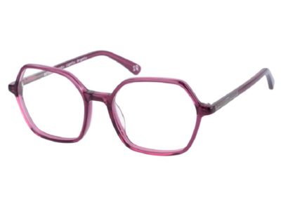 Lunettes Botaniq, monture violette translucide