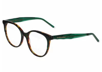 Lunettes Scotch & Soda, monture écaille, branches vertes